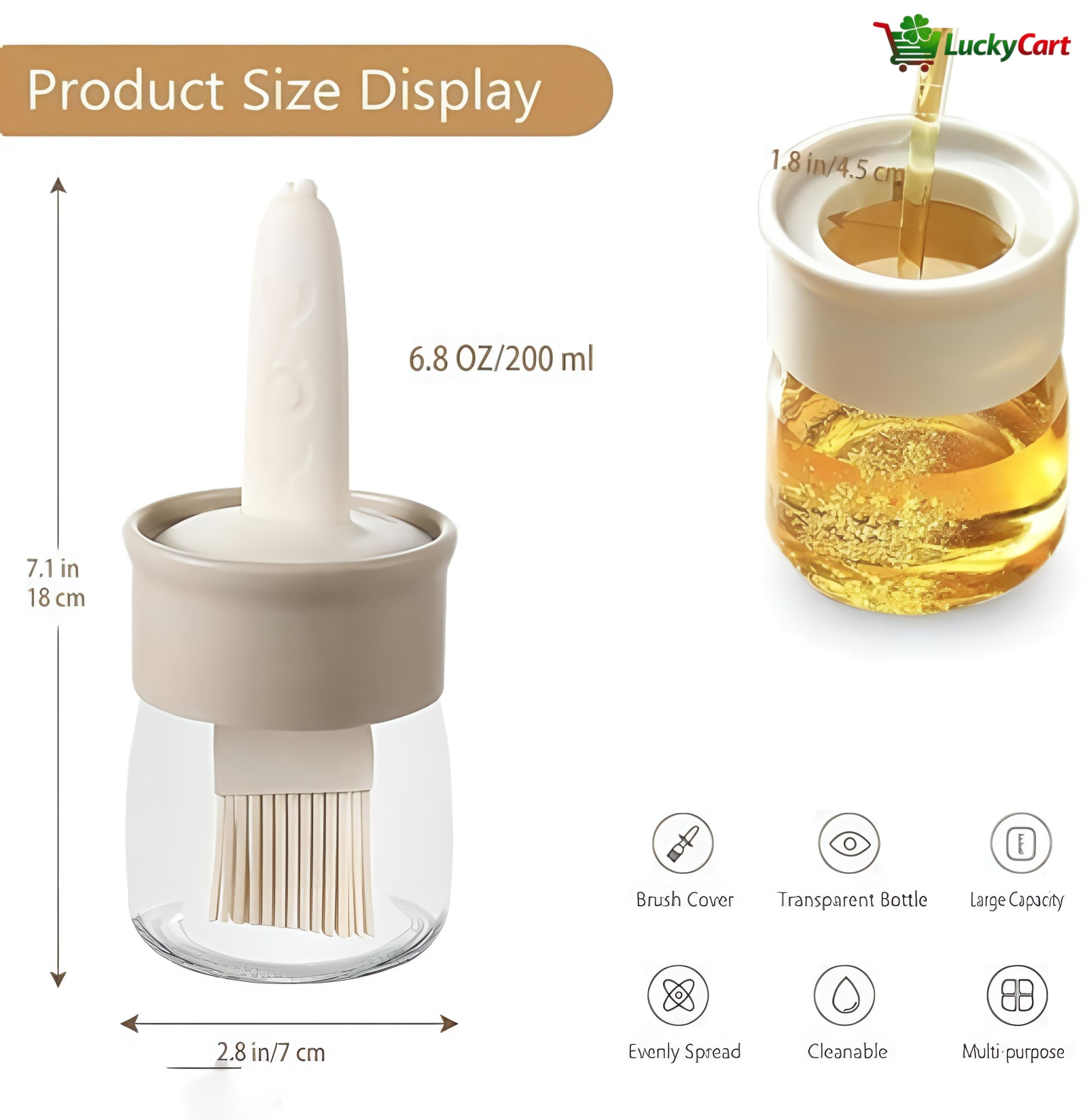 Oil Dispenser for Kitchen, 2 IN 1