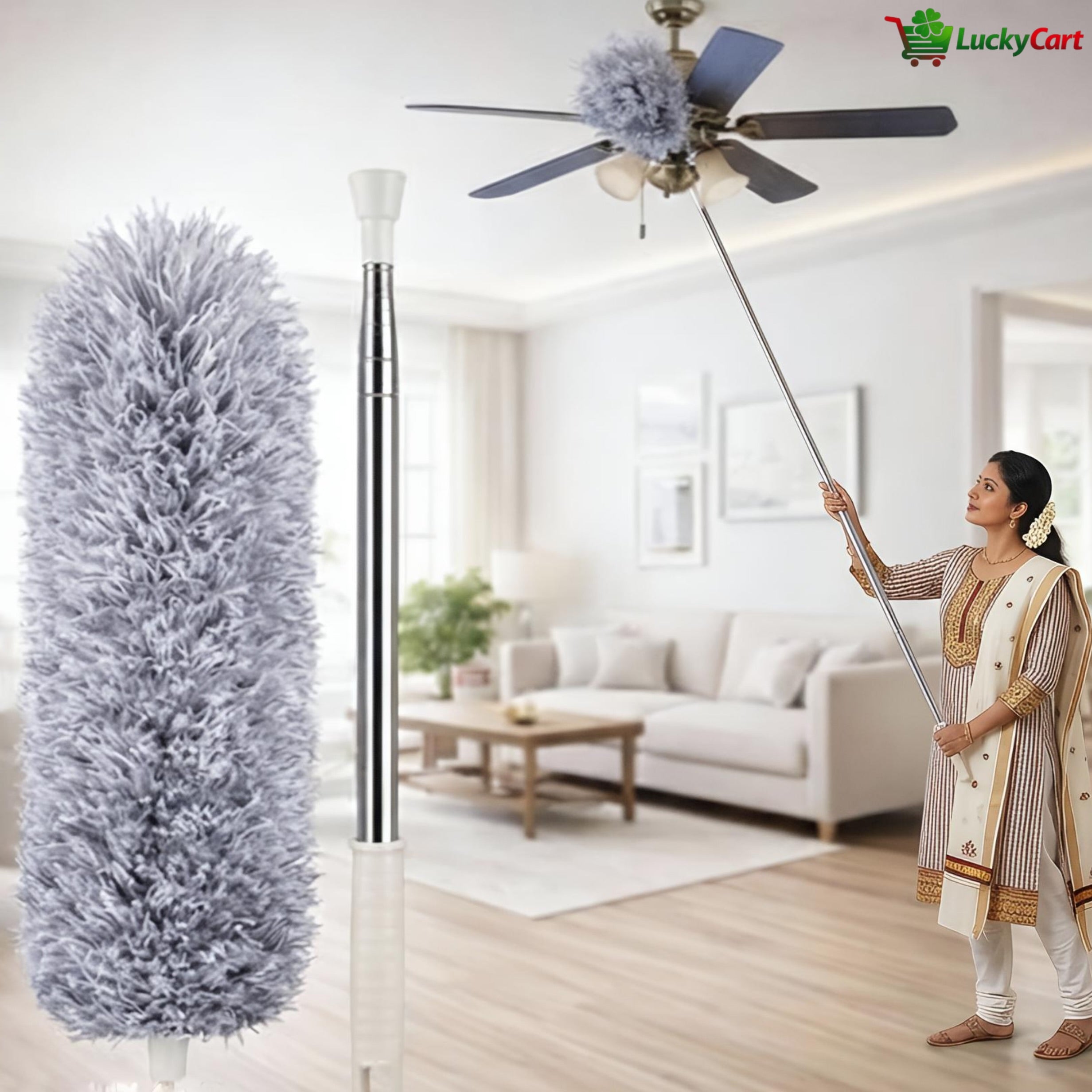 Fan Cleaner Microfiber Ceilingwith Long
Handle